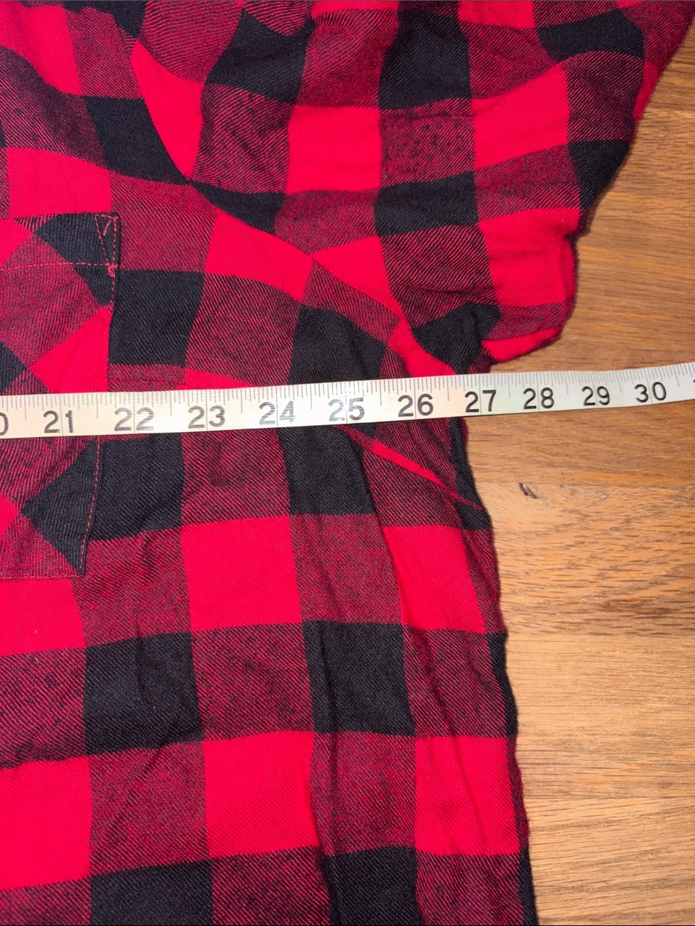 TORRID 3 red buffalo plaid Henley top - Picture 6 of 7